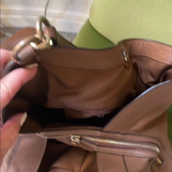 Coach Brown Leather Shoulder Bag with Gold Hardware.  Extremely clean. - Picture 10 of 10